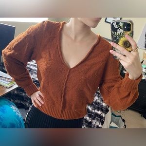 Burnt Orange Free People Sweater